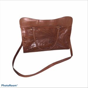 American West Brown Leather Shoulder Bag